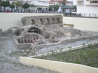 Restos de las termas y el acueducto de Almu&ntilde;&eacute;car