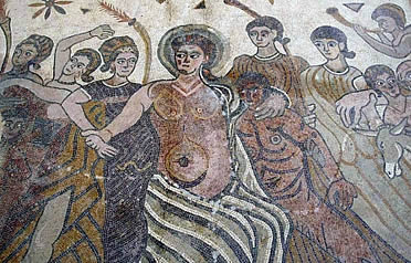 Mosaico de la Villa Romana de Ba&ntilde;os de Valderadados