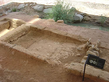 Una de las habitaciones del yacimiento tart&eacute;sico de Cancho Roano