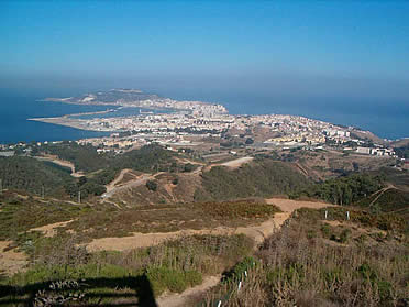 Vista de la franja costera ceut&iacute;