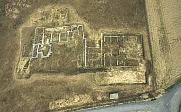 Vista aerea de la ciudad romana de Lancia (Le&oacute;n)