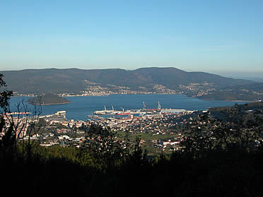 Vista de la localidad de Marín