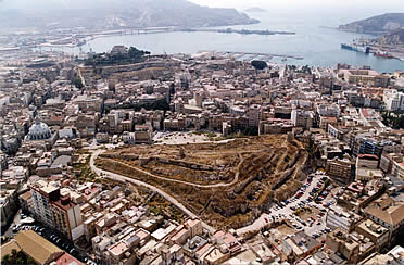 Vista aerea del area del Cerro del Molinete